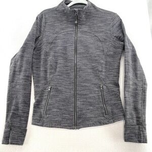 Lululemon‎ Define Jacket Women's Size 10 Black Gray Full Zip Slim Fit Yoga